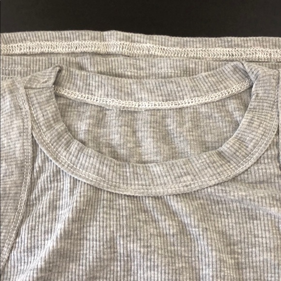 GALVESTON Gray Ribbed High Neck Tank - Picture 7 of 8